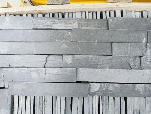 Плитка чёрная из натурального камня фасадная 30 см * 5 см, толщина 7 мм -30 мм купить в Электрогорске