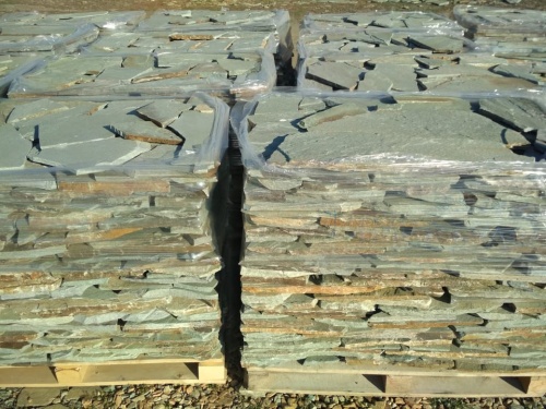 Плитняк златолит зелёный для цоколя, отмостки купить в Электрогорске