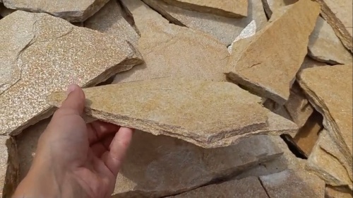 Плитняк златолит жёлтый для фасада 1,5-3 см купить в Электрогорске