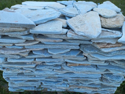 Плитняк златолит зелёный галтованный для цоколя купить в Электрогорске